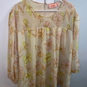 EVRI plus size floral blouse